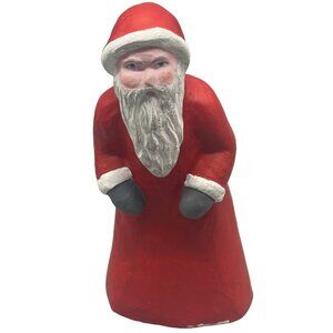 hand painted Christmas Santa Claus figurine 7" red white READ